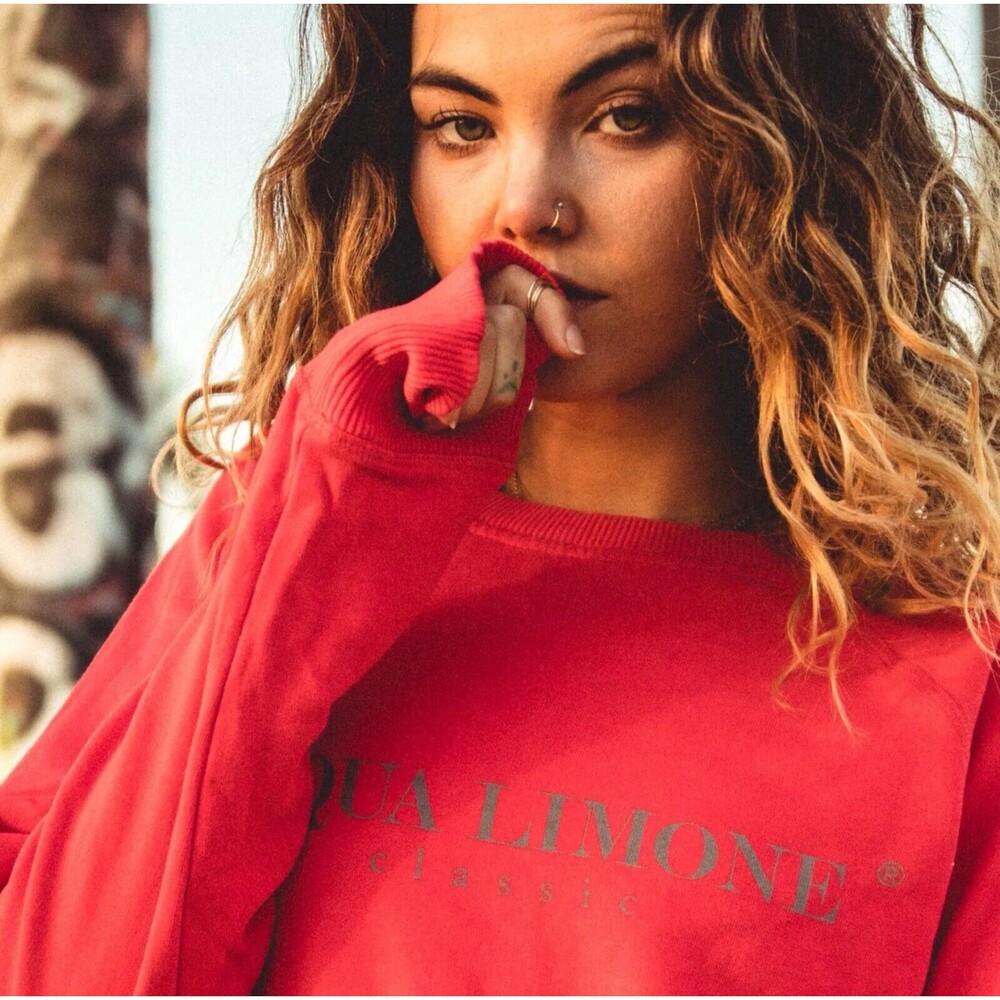 Acqua Limone College Classic‎ Vintage Look Red Sweatshirt Size Medium